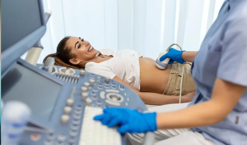 Woman getting a Baby Scan done